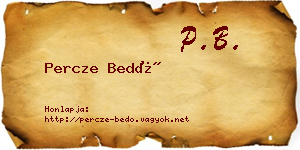 Percze Bedő névjegykártya